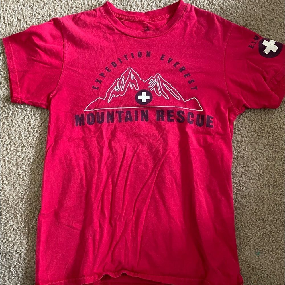 Mens Red Disney Parks Expedition Everest Mountain Rescue Tshirt